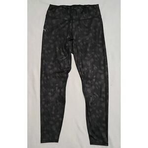 Puma Golf Ladies Black Printed Tights Legging UPF 50+